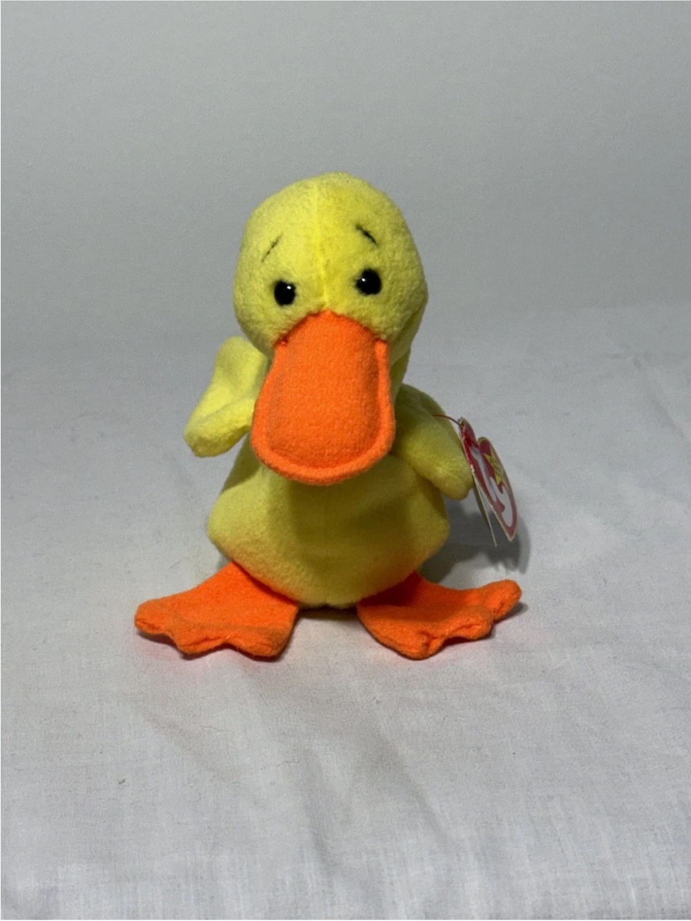 Ty Beanie Baby Quackers Yellow Plush Duck . New